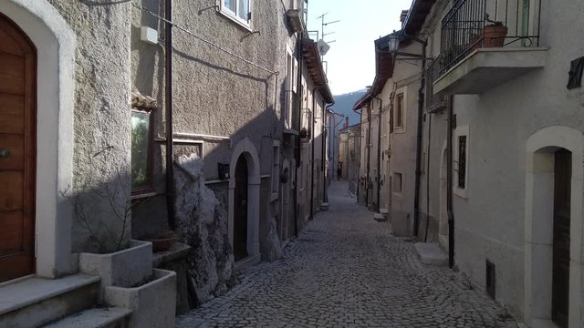 Scenic sight in Opi, beautiful village in the Abruzzo region of Italy.