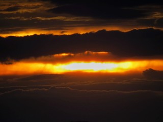 sunset in the mountains