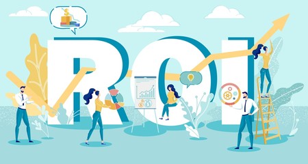 Huge ROI Abbreviation with Tiny People Poster