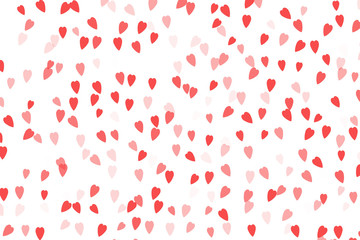 Abstract Red Hearts On White Background