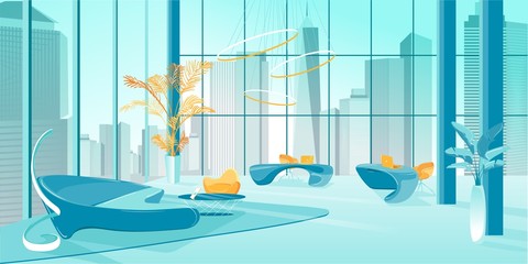 Futuristic Design Interior Business Office Room