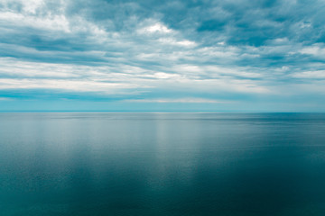 Shot of Lake Michigan from the Sleeping Bear Dunes in Michigan