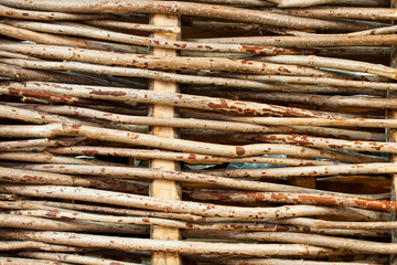 fence from dry branchs  handmade