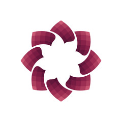 vector illustration of abstract geometric flower logo