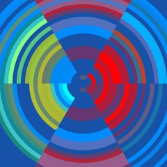 Blue red target with arrows