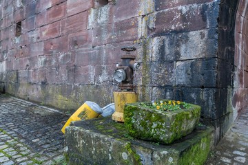  An abandoned fire hydrant by the ancient city wall