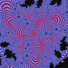 Blue red seamless pattern with colorful circles