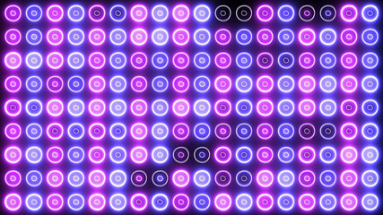 Abstract creative neon studio lights, stage spotlight background. Winking lights, beautiful club, party and concert animation. 