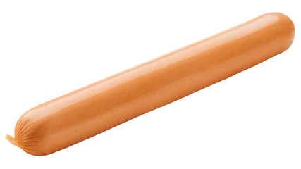 sausage isolated on white background, clipping path, full depth of field