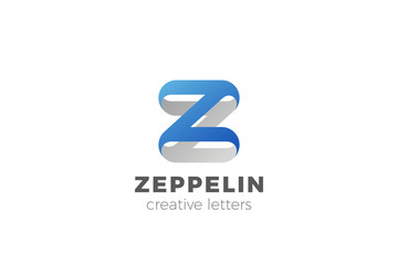 Letter Z Logo design vector template Ribbon Font style Typography.