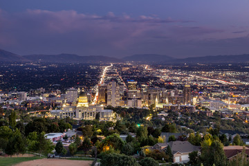 Salt Lake City lights, Utah