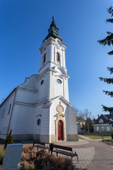Baroque style calvinist  church in Szabadszallas, Hungary