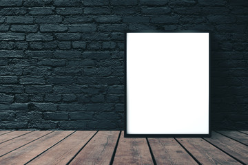 Blank poster in interior