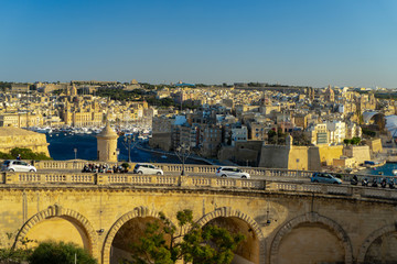 The blue skies shining over the old city