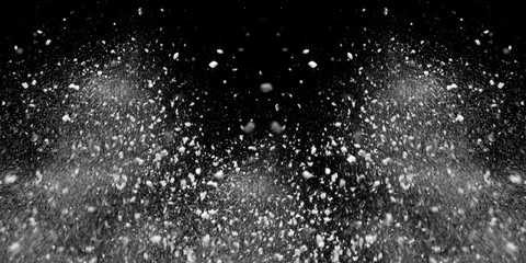 design of abstract powder dust explosion over black background