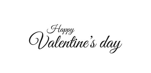 Lettering romantic phrase happy valentine's day. valentine's day design element