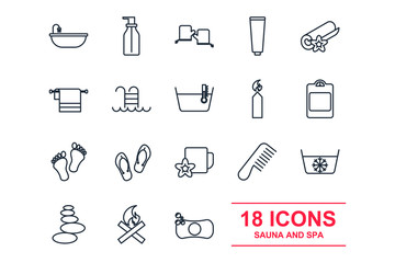 Set Spa icon template color editable. Spa & Beauty pack symbol vector sign isolated on white background illustration for graphic and web design.