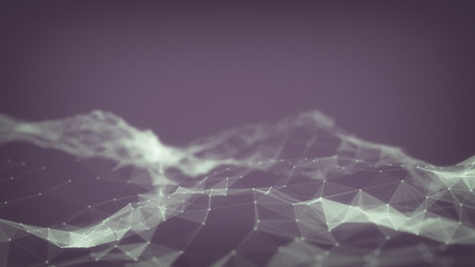 Abstract digital network - Big data  3D illustration