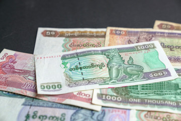 Myammar Kyat bank notes