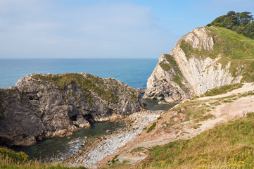 Stair Hole cove near Lulworth in Dorset England United Kingdom UK