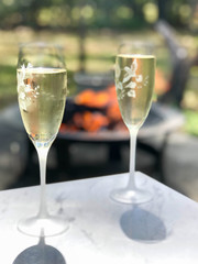 two glasses of wine