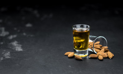 Amaretto as detailed close-up shot, selective focus