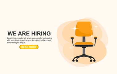 Business hiring and recruiting concept. We are hiring, banner concept, vacant position.