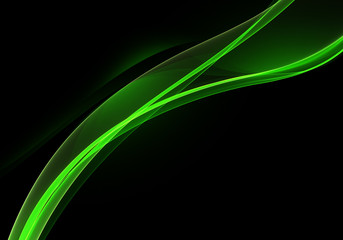 Abstract background waves. Black and lime green abstract background for wallpaper or business card