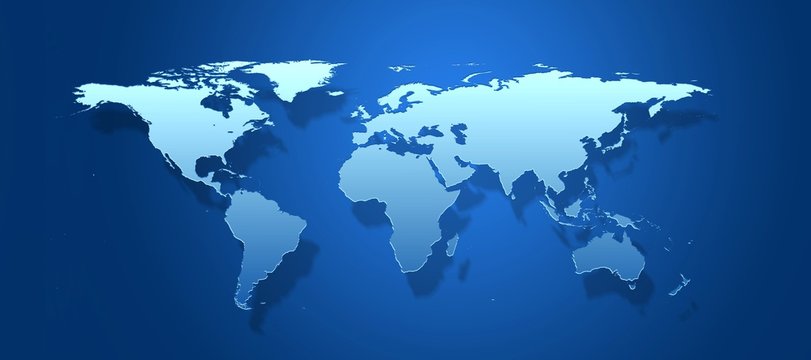 Fototapeta blue worldmap