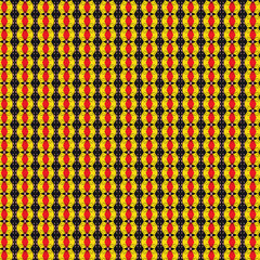 Yellow red decorative seamless geometric pattern