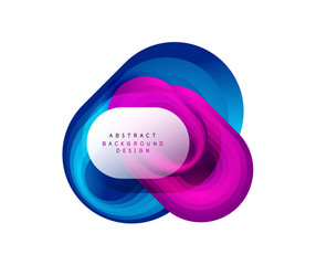 Vector abstract geometric bubble banner created with round shapes. Trendy simple button. Illustration For Wallpaper, Banner, Background, Card, Book Illustration, landing page