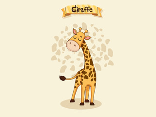 Cute Cartoon Giraffe Characters. Kids, baby vector art illustration with funny animal cartoon © eakdesign