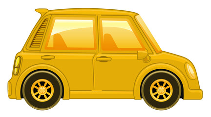 Single picture of yellow car