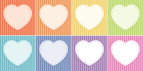 Background template with heart frames