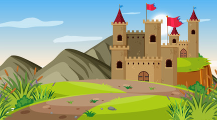 An outdoor scene with castle © brgfx