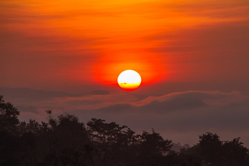 sunrise in the mountains