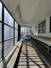 View of the abandoned Monorail station in Sydney