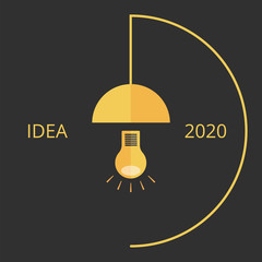 light bulb. Concept of vector banner for ideas