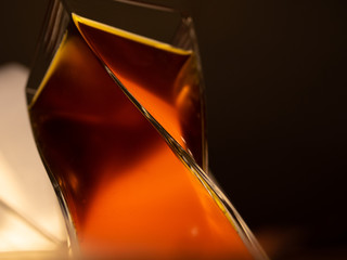 Vase with orange liquid