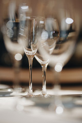 glasses on table