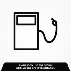 Fototapeta na wymiar gas station line icon design vector illustration