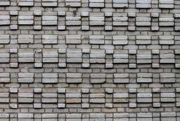 Brick wall of a residential building. The texture is brick.