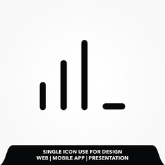 Phone signal, bar. Simple modern icon design illustration.