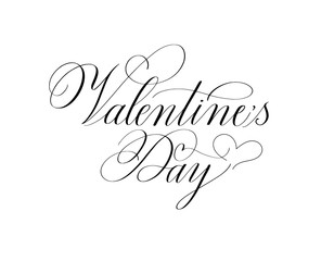 Valentine Day retro classic romantic ink design