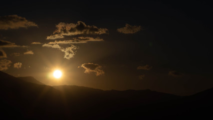 Naklejka premium Sunrise in the constanza valley 