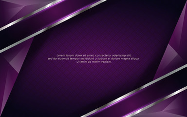 Abstract Dark Purple Background With Silver Stripe And Diamond Effect