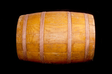 barrel isolated on black background