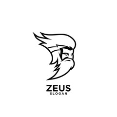 Zeus god head black logo design