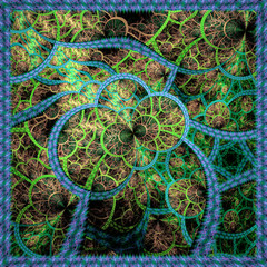 Abstract fractal background, computer-generated illustration.