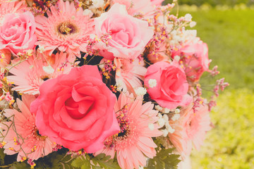 Flowers bouquet in wedding day